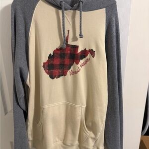 WV Blue Gray and Cream Hoodie